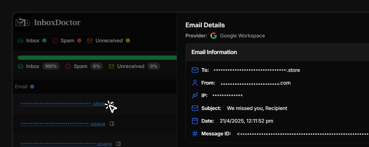 Complete Email Details in Side Panel